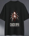 Crack Open Spider Graphic Oversized T-Shirt