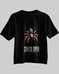 Crack Open Spider Graphic Oversized T-Shirt