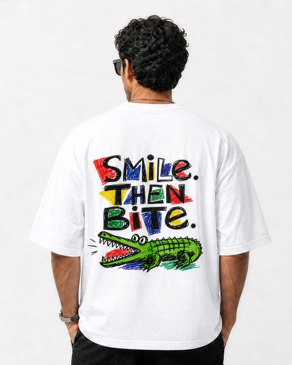 Mean Crocodile Oversized T Shirt