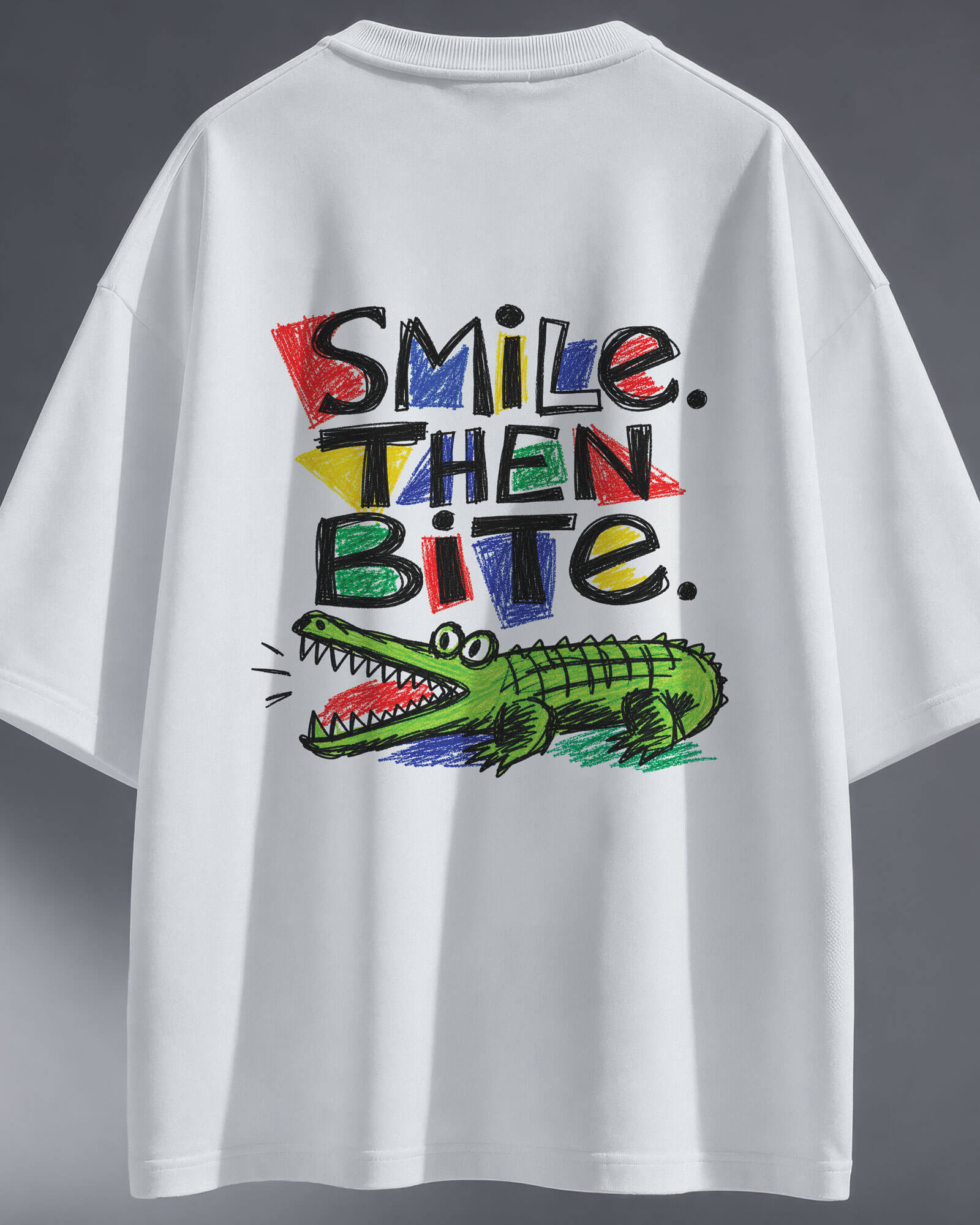 Mean Crocodile Oversized T Shirt
