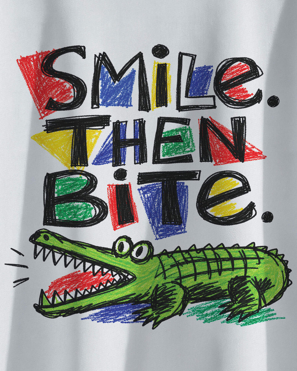 Mean Crocodile Oversized T Shirt