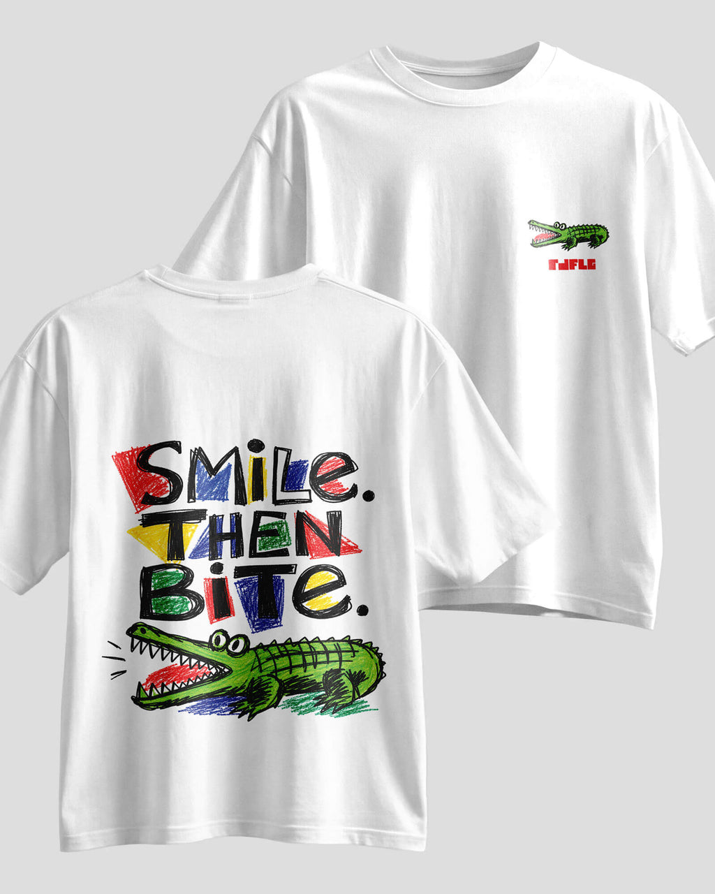 Mean Crocodile Oversized T Shirt
