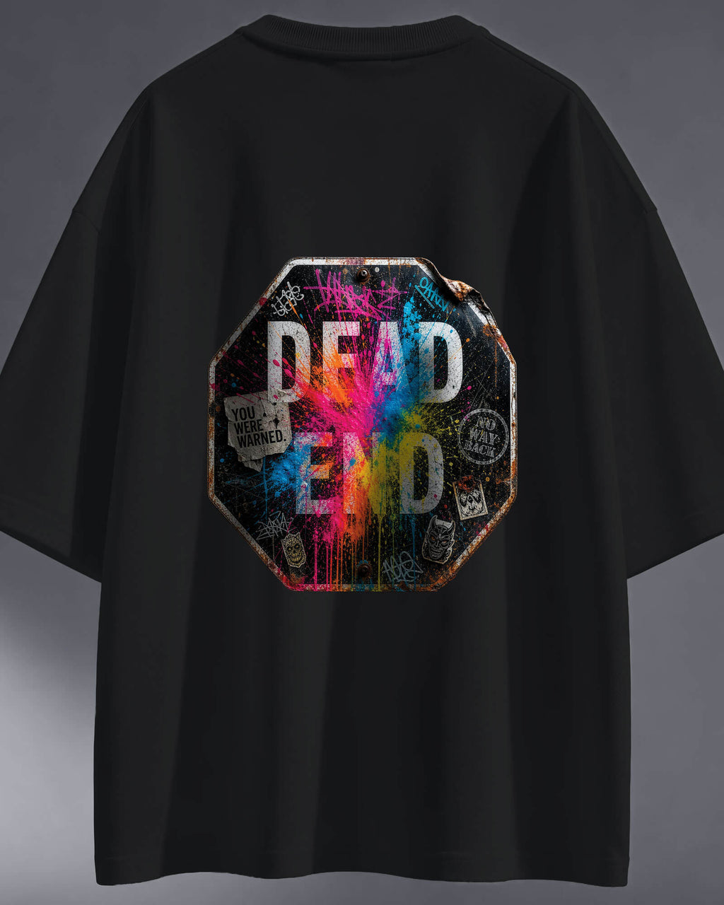 Vandalised Signage Oversized T-Shirt